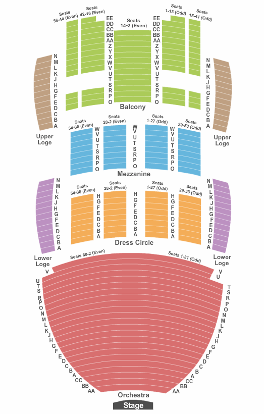 San Diego Civic Theatre The Notebook Seating Chart